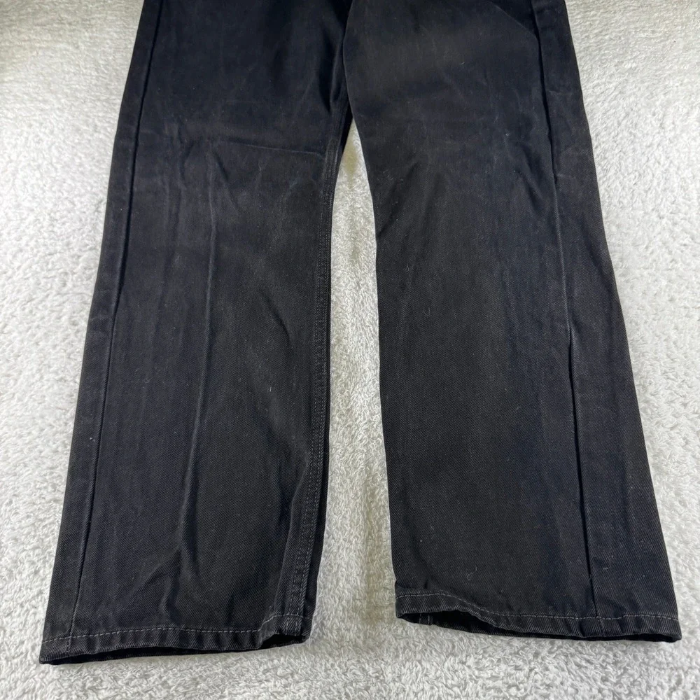Levi's 505 38x30 Regular Fit Straight Leg Denim‎ Jeans Pants Men's Black Clean